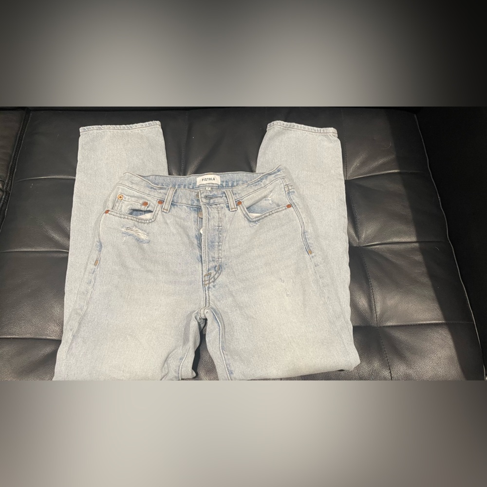 Pistola High-Waisted Button Fly Straight Jean